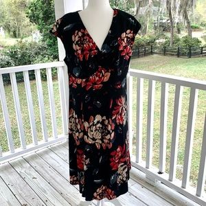 GLAMOUR Black Floral Dress.